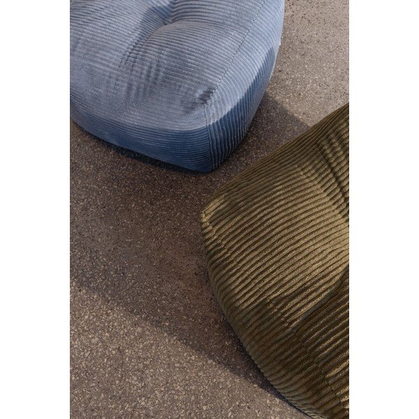 Poggiapiedi azzurro con rivestimento in velluto a coste Buddy – Karup-image-3