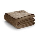 Copriletto trapuntato in velluto marrone chiaro 220x240 cm Laila - AmeliaHome