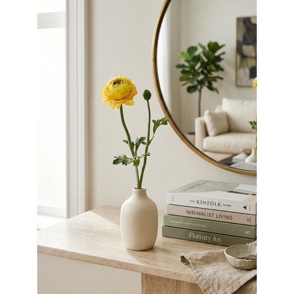 Fiore artificiale (altezza totale 50 cm) Buttercup – Ego Dekor-image-2