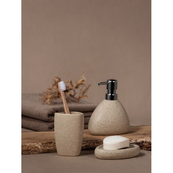 Tazza in ceramica beige per spazzolini da denti Pion - Wenko-image-4