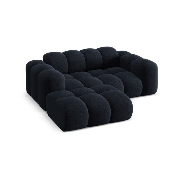 Divano angolare blu scuro (con penisola a sinistra/con chaise lounge) con rivestimento in ciniglia Treno – Cosmopolitan Design-image-2