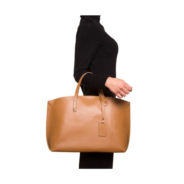Kožená kabelka Luisa Vannini 3034 Cognac-image-4