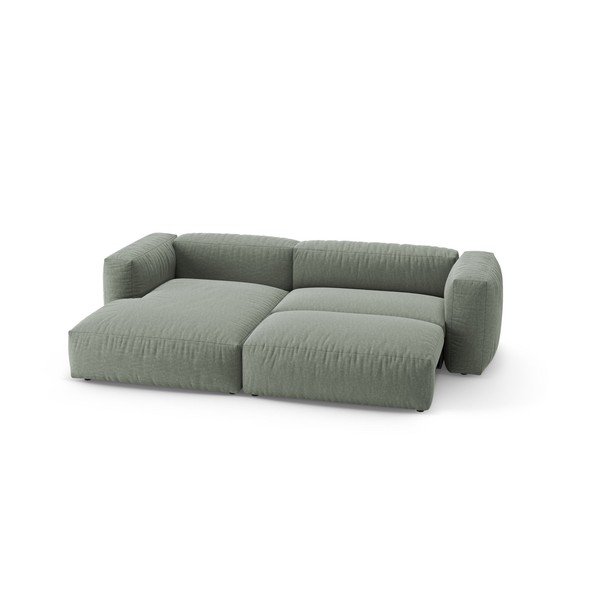 Divano angolare componibile verde polveroso allungabile (con penisola a sinistra/con chaise lounge) – Micadoni -image-3