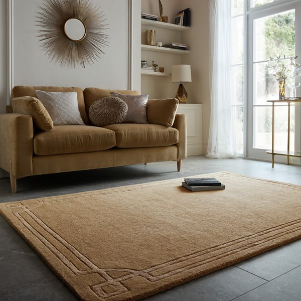 Tappeto color terracotta in lana tessuto a mano 120x170 cm Gatsby – Flair Rugs-image-1