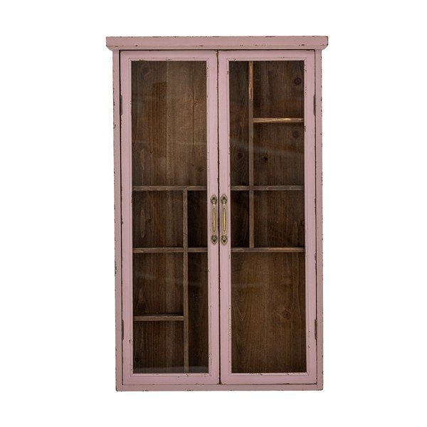 Vetrina rosa polveroso in abete massiccio 50x80x14 cm Hazem – Bloomingville