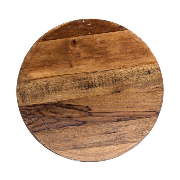 Tavolino da salotto rotondo grigio/di colore naturale in metallo ø 70 cm Lancaster – Bizzotto-image-2