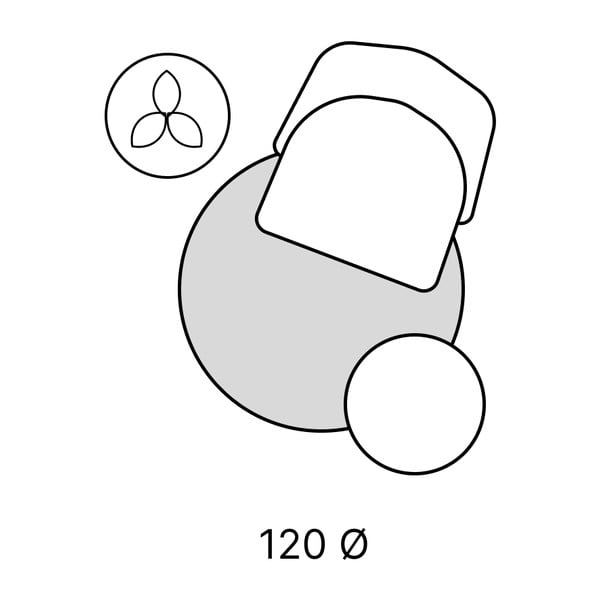 Tappeto rotondo crema ø 120 cm Art - Ayyildiz Carpets-image-4