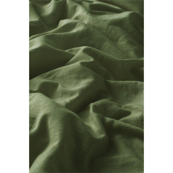 Set copripiumino e federa verde in misto lino per letto singolo 150x200 cm Elly – Ellos Home-image-4