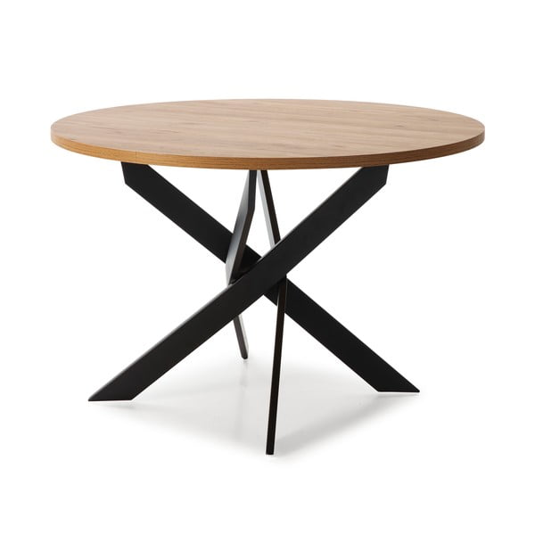 Tavolo da pranzo rotondo con piano in rovere 120x120 cm Ther - Marckeric-image-2