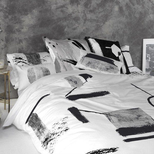 Set di 2 federe in cotone Shapes - Blanc-image-1