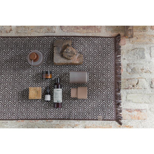 Tappetino per il bagno marrone scuro in tessuto 50x80 cm Morocco – Mette Ditmer Denmark-image-1