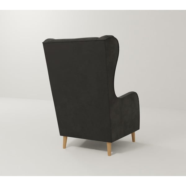 Poltrona in velluto grigio scuro Carole - Ropez-image-2