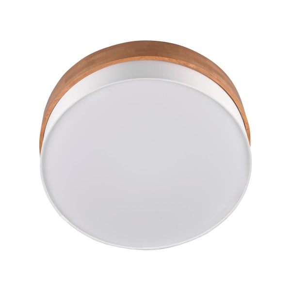 Plafoniera in colore bianco-naturale con paralume in tessuto Seasons - Trio-image-4