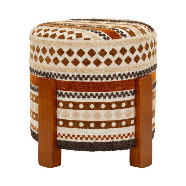 Poggiapiedi marrone/beige Ethnic  – Mauro Ferretti