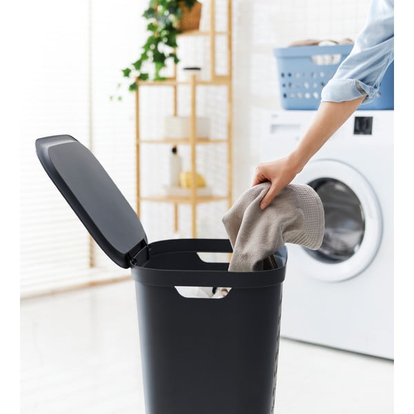 Cesto portabiancheria in plastica da 55 l Jona - Rotho-image-2