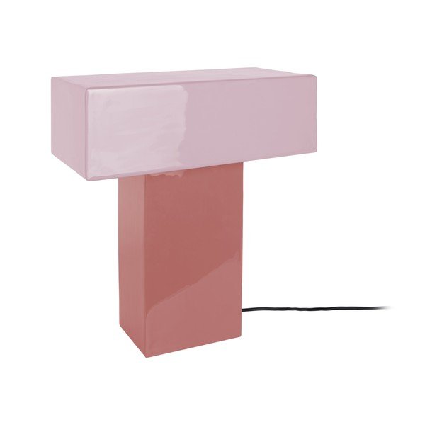 Lampada da tavolo rosa (altezza totale 35 cm) Grato Recto – Leitmotiv-image-2