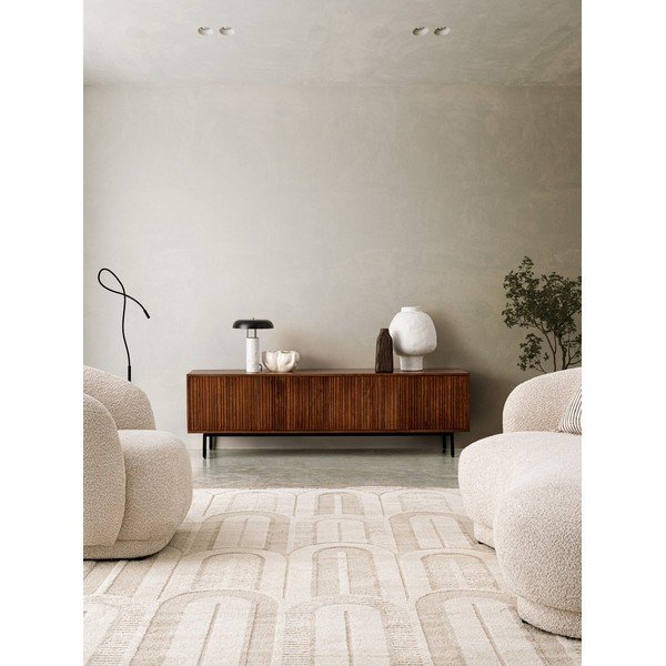 Mobile TV di colore naturale in mango massiccio 170x50x40 cm Tadita – Bizzotto-image-1