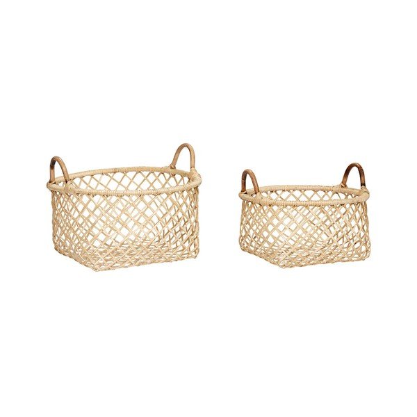 Set di 2 cesti in rattan marrone Gregers - Hübsch