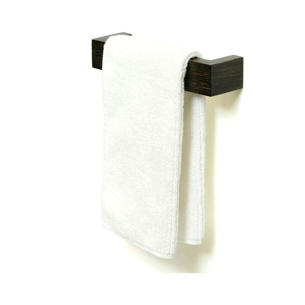 Portasciugamani a parete in rovere Mezza Dark, lunghezza 28 cm Slimline - Wireworks-image-1