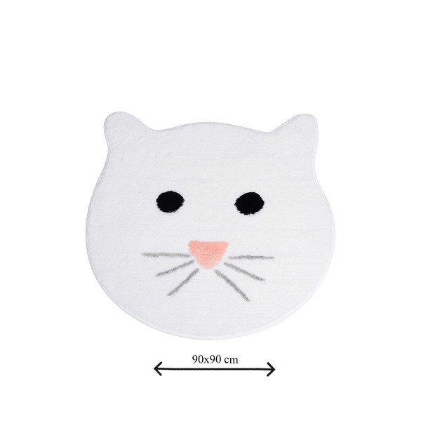 Tappetino da bagno bianco 90x90 cm - Foutastic-image-3