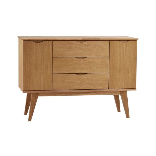 Cassettiera in rovere decorato, lunghezza 122 cm Filippa - Rowico-image-1