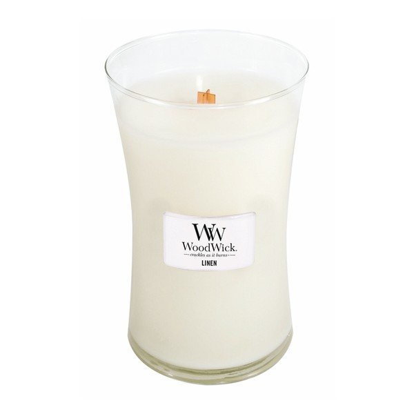 Candela al profumo di bucato appena lavato Bucato pulito, durata di combustione 110 ore - WoodWick
