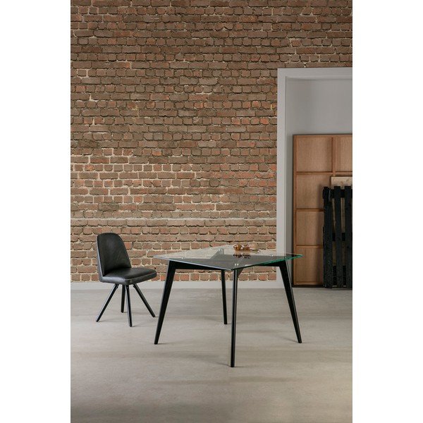 Tavolo da pranzo quadrato con gambe nere Janis, 90 x 90 cm - Marckeric-image-2