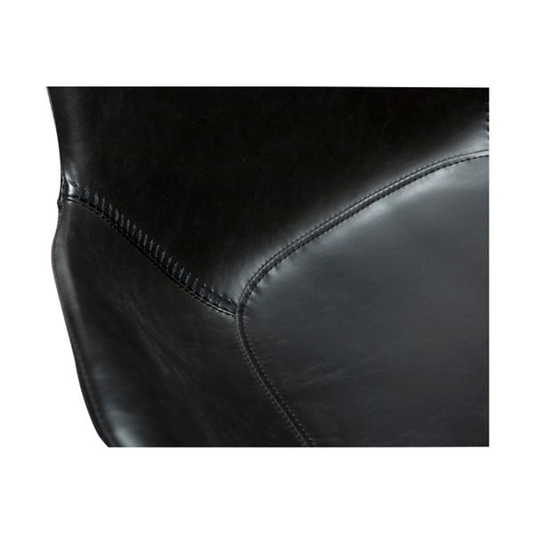 Sedia da pranzo in similpelle nera con braccioli Hype - DAN-FORM Denmark-image-4