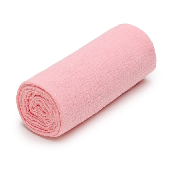Asciugamano rosa in mussola 120x120 cm - T-TOMI