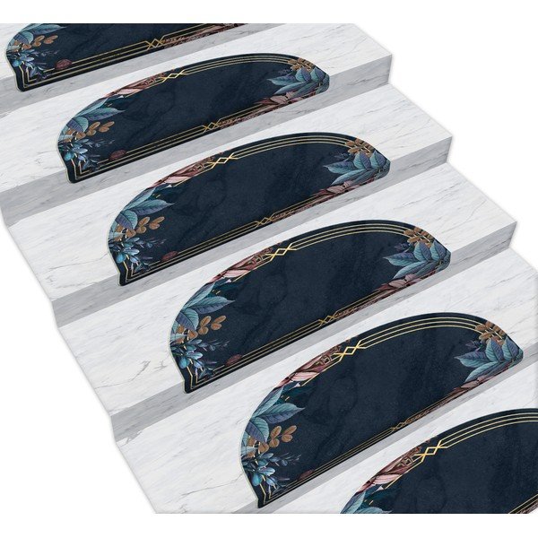 Gradini blu scuro in set da 16 pezzi 65x20 cm Sanctuary - Vitaus-image-1