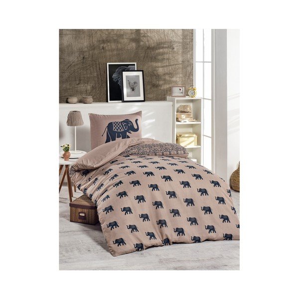 Lino con misto cotone per letto singolo Blu, 140 x 200 cm Fil - Mijolnir