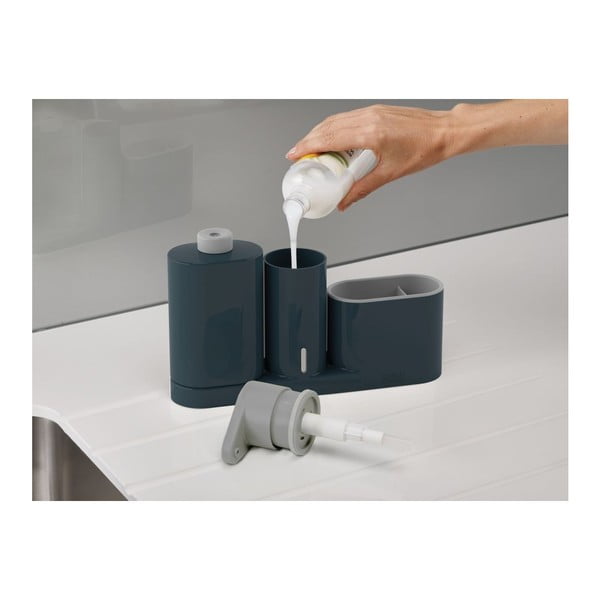 Distributore di detersivo grigio SinkBase Plus SinkBase™ Plus - Joseph Joseph-image-1