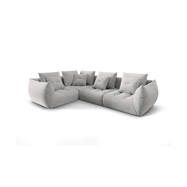 Divano angolare grigio chiaro (angolo sinistro/verso L) Bloom - Micadoni Home-image-2