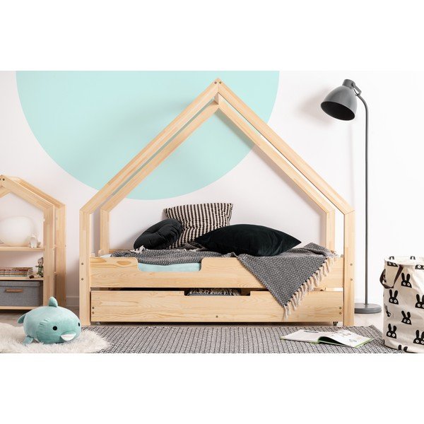 Letto per bambini Loca Cassy in legno di pino, 90 x 180 cm - Adeko-image-3