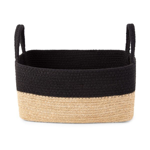 Cestino in iuta e cotone Basic, 29 x 20 cm - Compactor-image-4