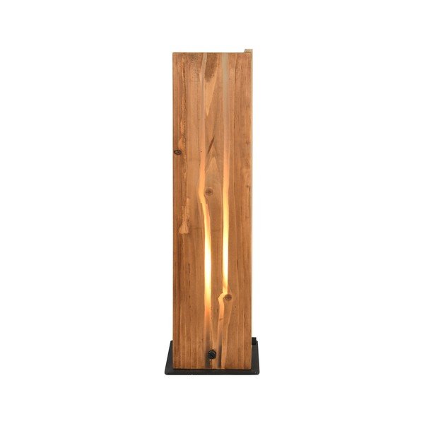 Lampada da tavolo in nero-naturale con paralume in legno (altezza 40 cm) Karuni - Trio-image-2