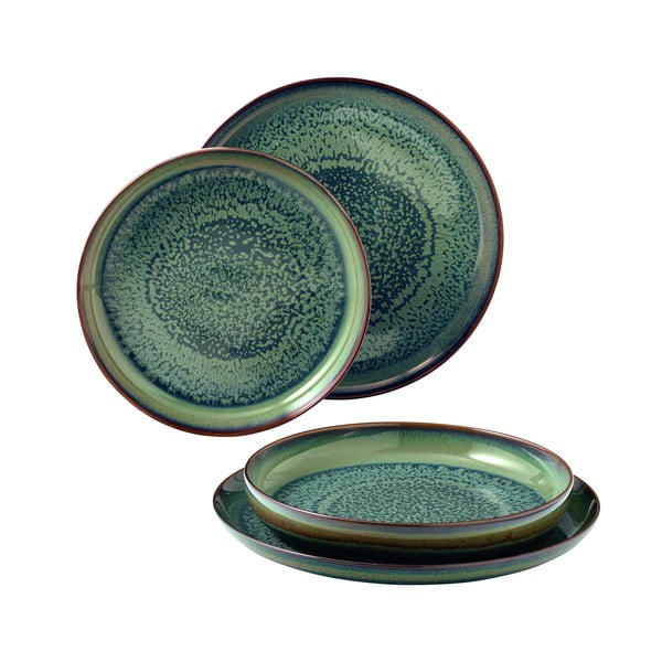 Set di 4 piatti in porcellana verde Villeroy & Boch Like Crafted - like | Villeroy & Boch