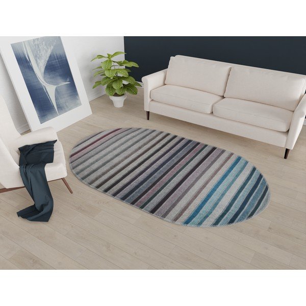 Tappeto lavabile blu-grigio 160x230 cm - Vitaus-image-1
