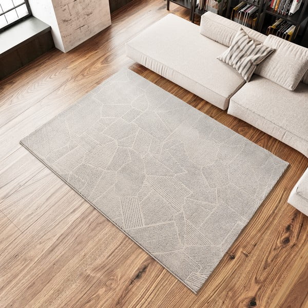 Tappeto grigio chiaro/color crema 200x290 cm Porto – Universal-image-1