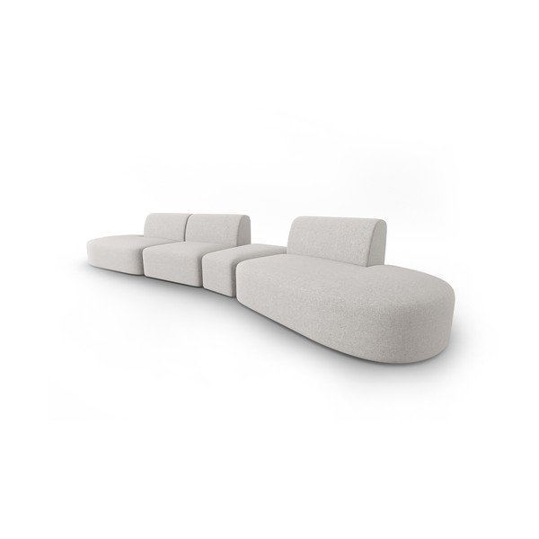 Divano grigio chiaro 412 cm Shane - Micadoni Home-image-1