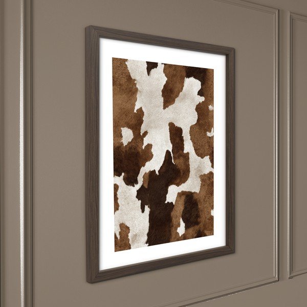 Dipinto stampato con cornice inclusa 30x40 cm Cowhide – Styler-image-1