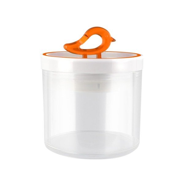 Oranžová dóza Vialli Design Livio, 400 ml