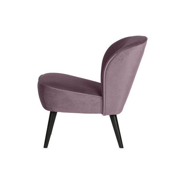 Poltrona in velluto viola Sara - WOOOD-image-2
