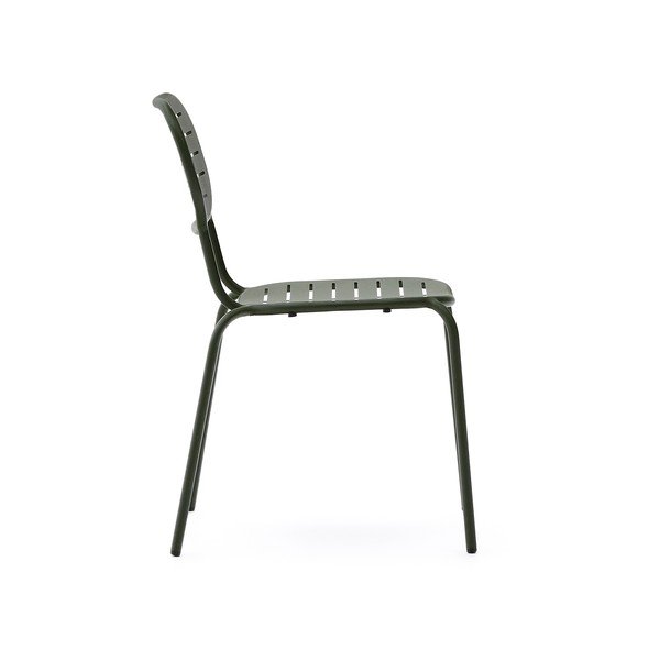 Sedia da giardino in metallo verde scuro Brai - Kave Home-image-3