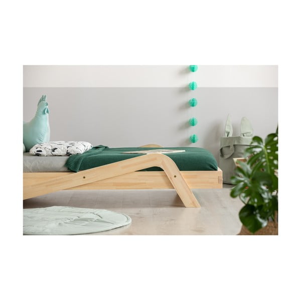 Letto per bambini in legno di pino Zigzag, 80 x 200 cm - Adeko-image-3