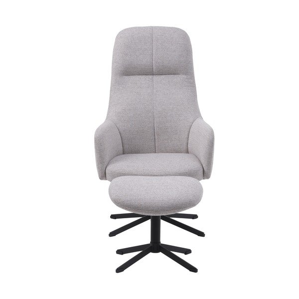 Poltrona da relax grigio chiaro girevole Manning – Unique Furniture-image-2