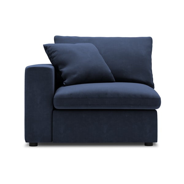 Parte angolare blu scuro del divano modulare in velluto a coste, angolo sinistro Galaxy - Windsor & Co Sofas