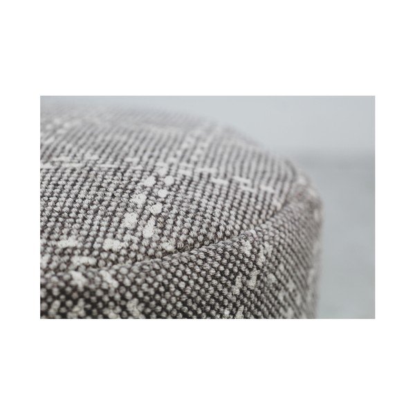 Pouf Carro in cotone grigio, 35 x 42 cm - HSM collection-image-2