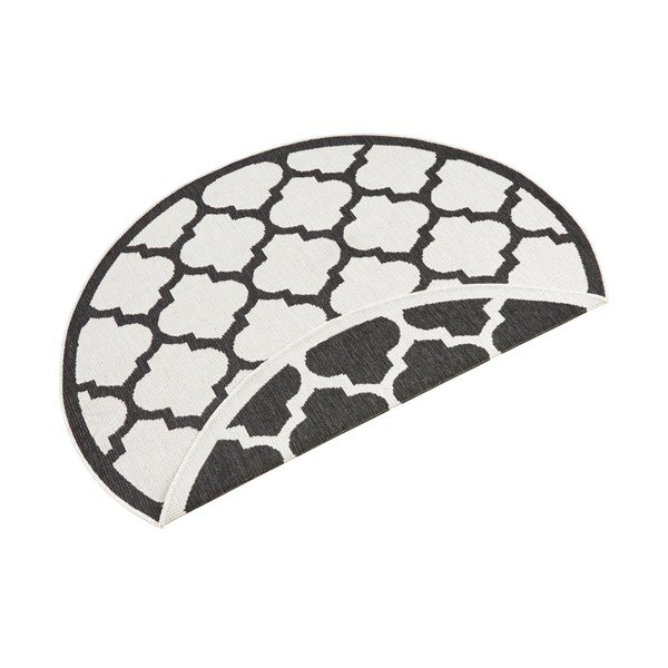 Tappeto da esterno nero e crema , ⌀ 200 cm Palermo - NORTHRUGS-image-3