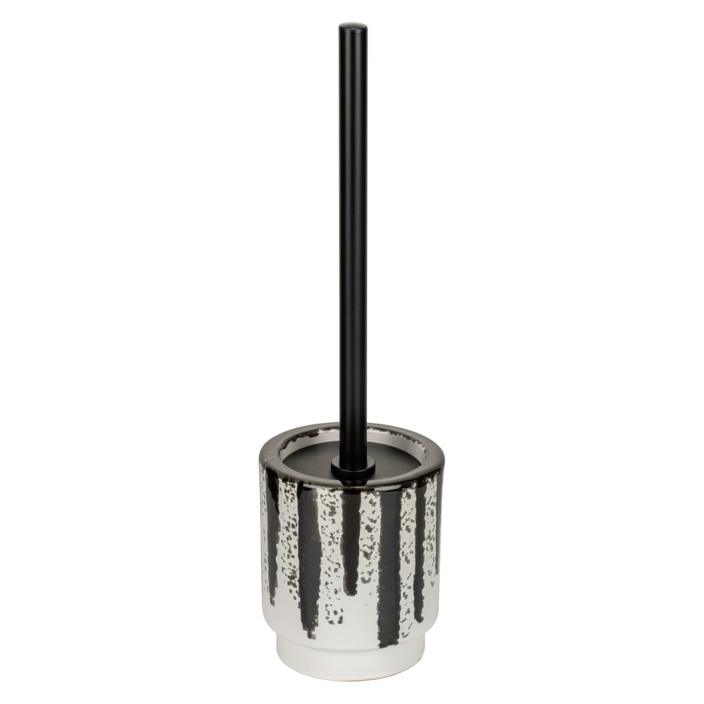 Scopino WC bianco e nero in ceramica Subiza – Wenko | Scopini